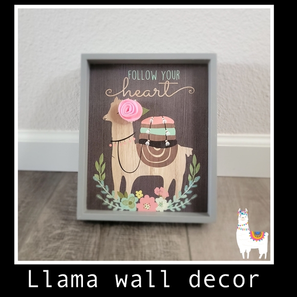 Wall Decor Llama Wall Decor Follow Your Heart Saying Poshmark